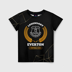 Футболка детская Лого Everton и надпись Legendary Football Club на, цвет: 3D-принт