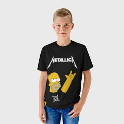 Футболка детская Metallica Гомер Симпсон рокер, цвет: 3D-принт — фото 2
