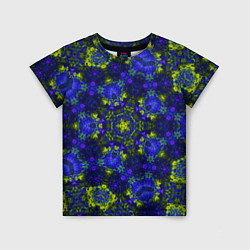 Детская футболка Абстрактный зелено-синий узор Звезда