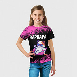 Футболка детская Варвара КОШЕЧКА Спрей, цвет: 3D-принт — фото 2
