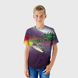 Футболка детская Stellaris космический корабль в космосе, цвет: 3D-принт — фото 2