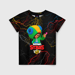 Детская футболка Brawl Stars Leon Молнии
