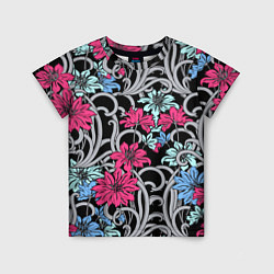 Детская футболка Цветочный летний паттерн Fashion trend