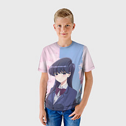 Футболка детская Коми-сан У Коми проблемы с общением, цвет: 3D-принт — фото 2