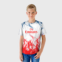 Футболка детская Arsenal пламя, цвет: 3D-принт — фото 2