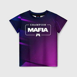 Детская футболка Mafia Gaming Champion: рамка с лого и джойстиком н