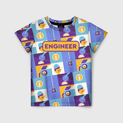 Детская футболка Инженер паттерн