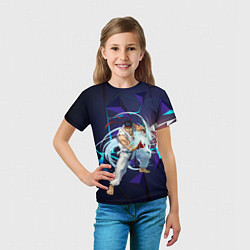 Футболка детская Рю-Street Fighter, цвет: 3D-принт — фото 2