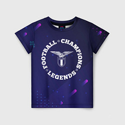 Детская футболка Символ Lazio и круглая надпись Football Legends an