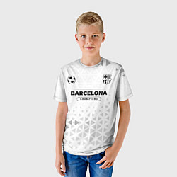 Футболка детская Barcelona Champions Униформа, цвет: 3D-принт — фото 2