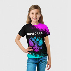 Футболка детская Вячеслав Россия, цвет: 3D-принт — фото 2