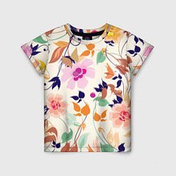 Футболка детская Summer floral pattern, цвет: 3D-принт