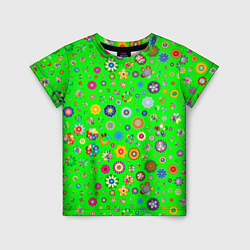 Детская футболка TEXTURE OF MULTICOLORED FLOWERS