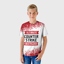 Футболка детская Counter Strike: красные таблички Best Player и Ult, цвет: 3D-принт — фото 2