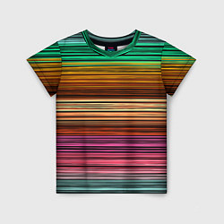 Детская футболка Multicolored thin stripes Разноцветные полосы