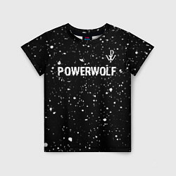 Детская футболка Powerwolf Glitch на темном фоне