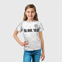 Футболка детская Blink 182 Glitch на светлом фоне, цвет: 3D-принт — фото 2