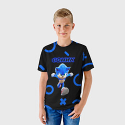 Футболка детская Sonic фигуры, цвет: 3D-принт — фото 2