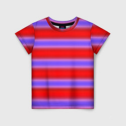 Детская футболка Striped pattern мягкие размытые полосы красные фио