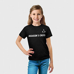Футболка детская Assassins Creed Glitch на темном фоне, цвет: 3D-принт — фото 2
