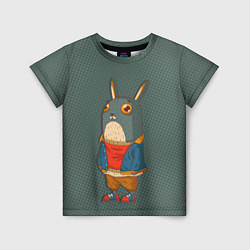 Детская футболка Задумчивый кролик