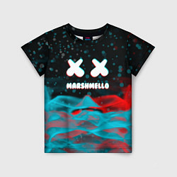 Детская футболка Marshmello logo крапинки