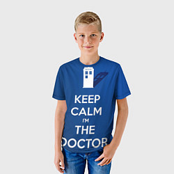 Футболка детская Keep calm Im the Doctor, цвет: 3D-принт — фото 2