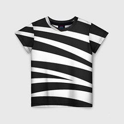 Детская футболка Зебра чёрные и белые полосы
