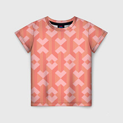 Детская футболка Геометрический узор розового цвета geometric pink