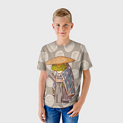 Футболка детская Самурай-лягушка воин, цвет: 3D-принт — фото 2