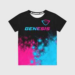 Футболка детская Genesis Neon Gradient, цвет: 3D-принт