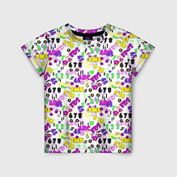 Детская футболка Разноцветные цифры и алфавит school