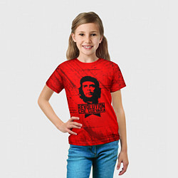 Футболка детская Че Гевара - на красном фоне, цвет: 3D-принт — фото 2