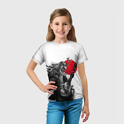 Футболка детская Самурай гитарист, цвет: 3D-принт — фото 2