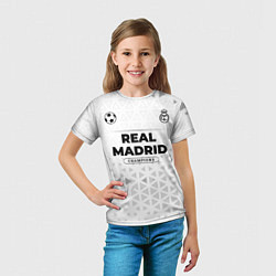 Футболка детская Real Madrid Champions Униформа, цвет: 3D-принт — фото 2