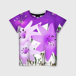 Детская футболка Flowers purple light