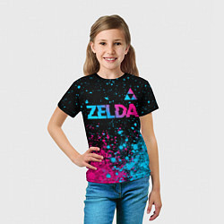 Футболка детская Zelda Neon Triforce, цвет: 3D-принт — фото 2