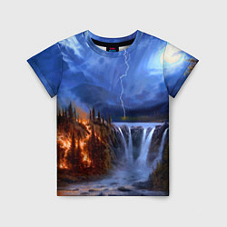 Детская футболка Огонь, гроза и вода