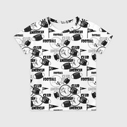 Футболка детская American football club, цвет: 3D-принт