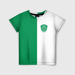 Детская футболка ФК Ахмат бело-зеленая форма