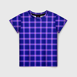 Детская футболка Фиолетовый клетчатый узор