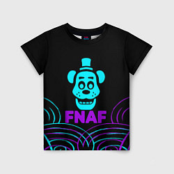 Детская футболка FNAF Фредди neon