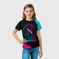 Футболка детская Napoli FC Neon Gradient, цвет: 3D-принт — фото 2
