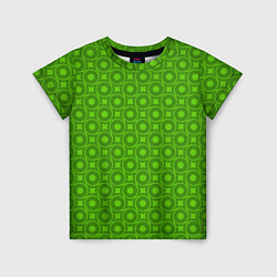 Детская футболка Зеленые круги и ромбы