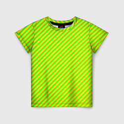 Футболка детская Кислотный зеленый стиль, цвет: 3D-принт