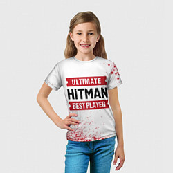 Футболка детская Hitman: красные таблички Best Player и Ultimate, цвет: 3D-принт — фото 2