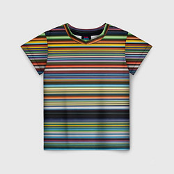 Детская футболка Абстрактное множество разноцветных линий