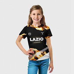 Футболка детская Lazio legendary sport fire, цвет: 3D-принт — фото 2
