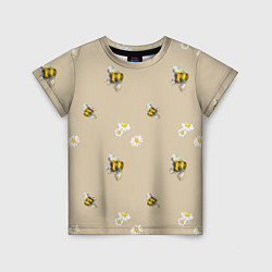 Детская футболка Цветы Ромашки и Пчёлы