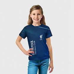 Футболка детская Liverpool Соты Абстракция, цвет: 3D-принт — фото 2